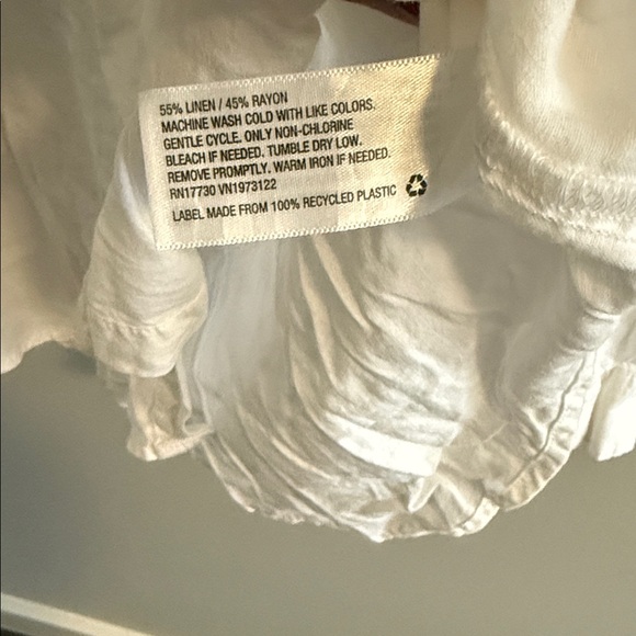 Universal Thread White Linen Collared Blouse - Picture 5 of 6